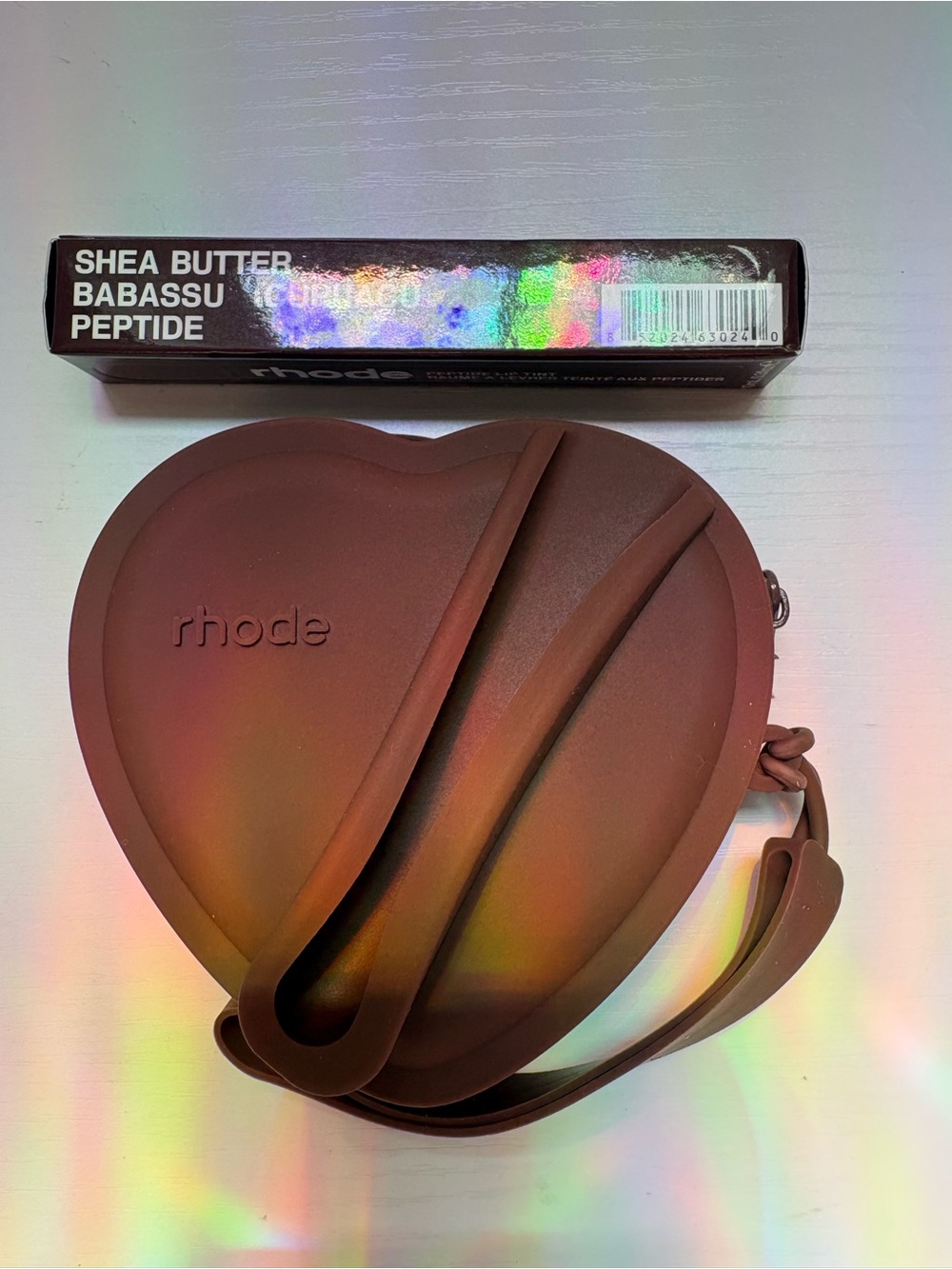 rhode Heart Crossbody Bag in Rust Brown
